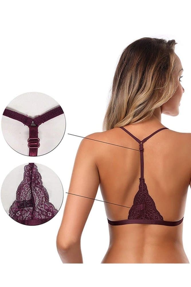 SHEKINI Embroidery Floral Lace Bra