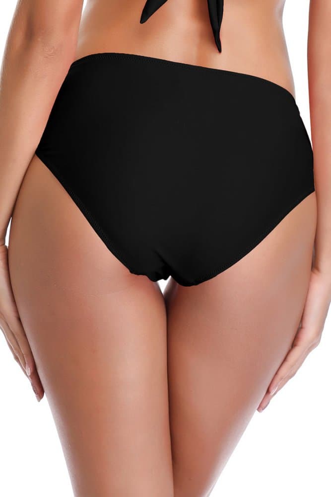 SHEKINI High Waisted Side Cutout Bikini Bottom