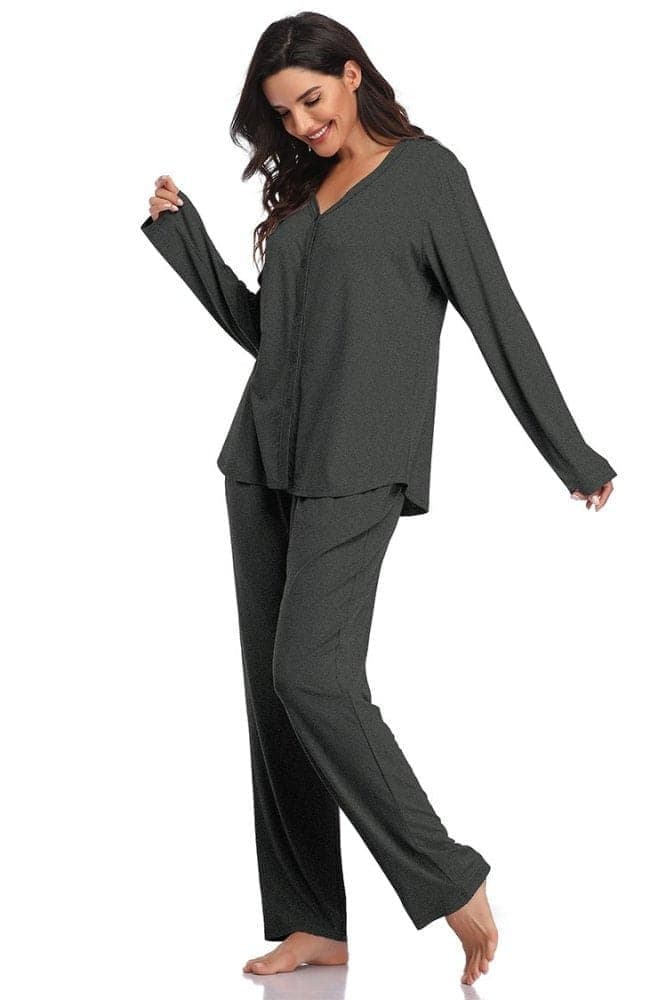 SHEKINI Modal Soft Long Sleeve Pajamas for Women?¡§¡ã?/???t