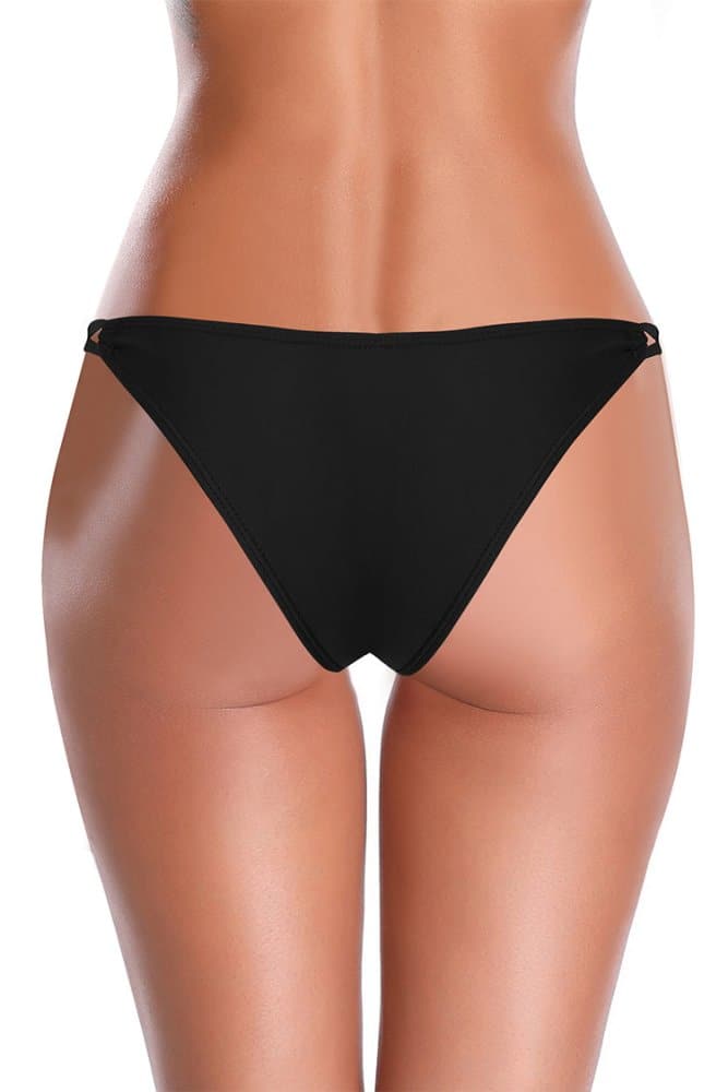SHEKINI Strappy Cutout Ring Sides Low Waist Sexy Bikini Bottom