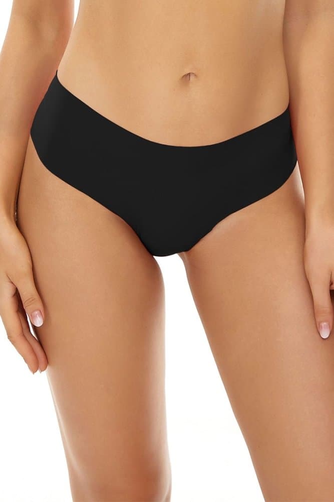 SHEKINI Seamless Invisible Brief Mid-waist Solid Color Panties 6 Pack