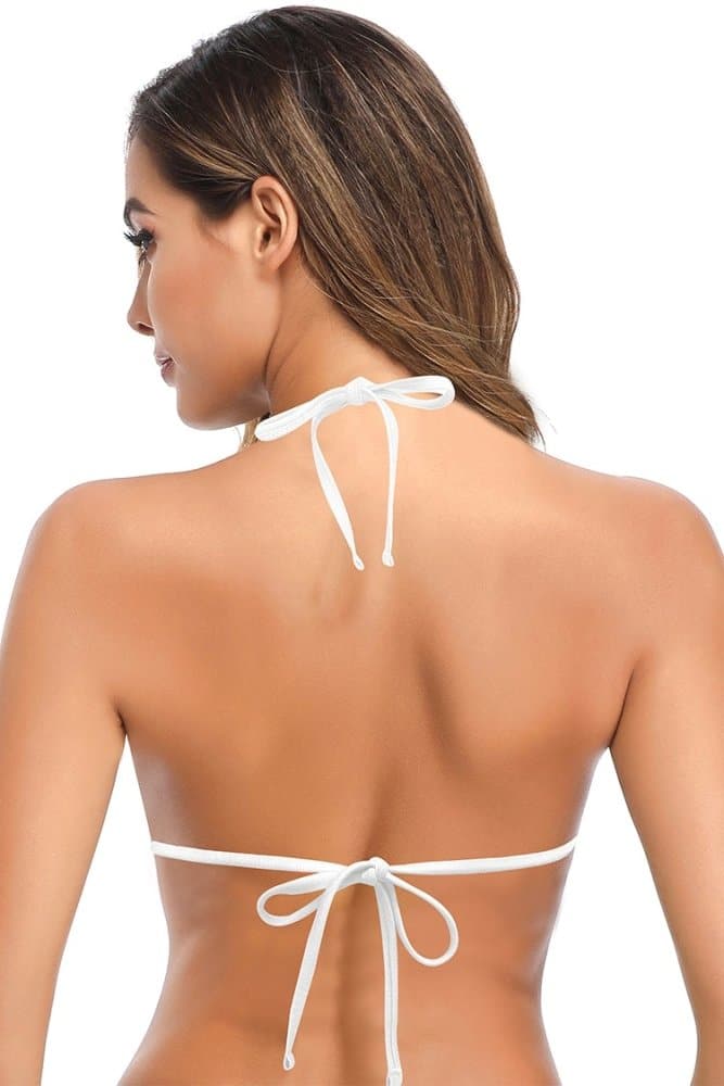 SHEKINI Sexy Triangle Tassel Halter Bikini Top