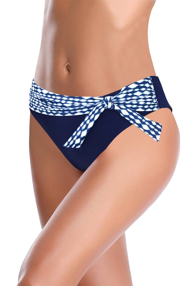 SHEKINI Tie Knot Front Printing Sexy Bikini Bottoms