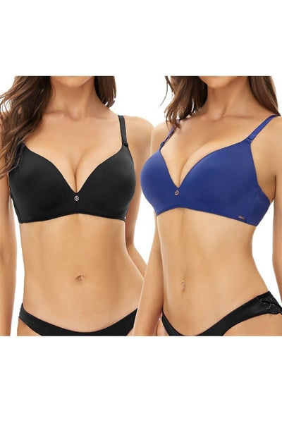 Underwire Glossy Bralette Comfortable Bra 2 Pack – Shekini